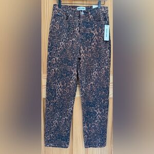 DKNY Brown Leopard Print Jeans